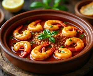 Tereyağlı Sarımsaklı Karides Güveç